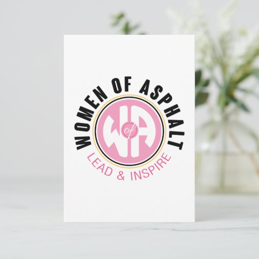 アスファルトフラットサンキューカードの女性 サンキューカード (スタンド正面)