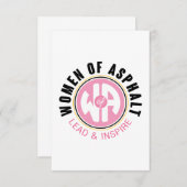 アスファルトフラットサンキューカードの女性 サンキューカード (正面/裏面)