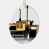 アスファルトペーバーのベクトル セラミックオーナメント (右)