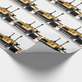 アスファルトペーバーのベクトル ラッピングペーパー (角)