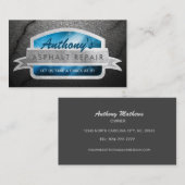 アスファルト修理のスローガンの名刺 名刺 (正面/裏面)