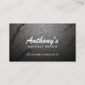 アスファルト修理スローガンビジネスカード 名刺 (正面)