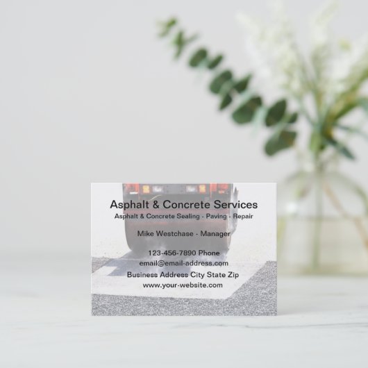 アスファルト及びコンクリート舗装用名刺 名刺 (スタンド正面)