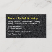 アスファルト及び舗装建築サービス 名刺 (正面)