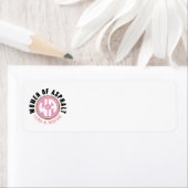 アスファルト差出人住所ラベルの女性 ラベル (インサイチュ)