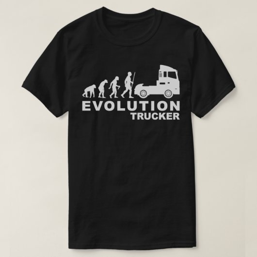 アスファルト戦士トラック車進化 Tシャツ (デザイン正面)
