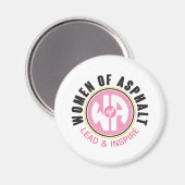 アスファルト磁石の女性 マグネット (正面/裏面)