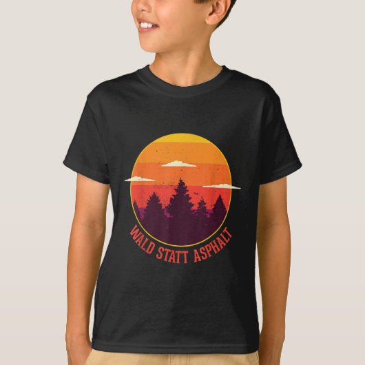 アスファルト自然山林の代わりに森林 Tシャツ (正面)