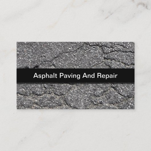 アスファルト舗装および建築名刺 名刺 (正面)