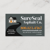 アスファルト舗装の修復 – ドライブウェイのシール 名刺 (正面)