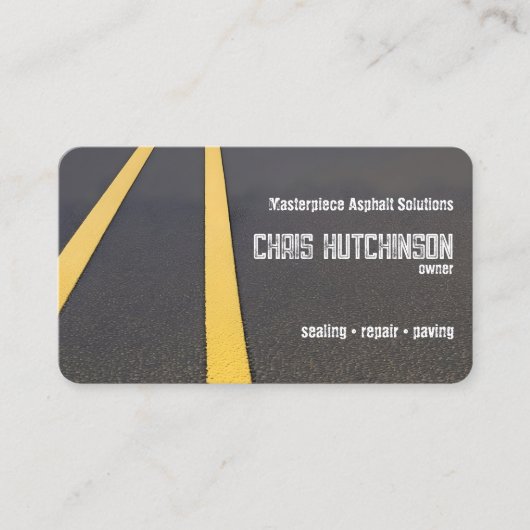 アスファルト舗装カスタムQR 名刺 (正面)