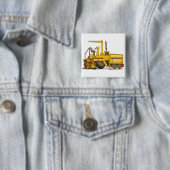 アスファルト舗装機械建築の建築P 缶バッジ (インサイチュ)