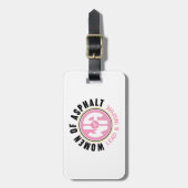 アスファルト荷物タグの女性 ラゲッジタグ (正面縦)