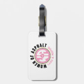 アスファルト荷物タグの女性 ラゲッジタグ (裏面縦)