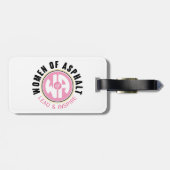 アスファルト荷物タグの女性 ラゲッジタグ (裏面横)