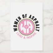 アスファルト食品と飲料の女性 フードラベル (シングルラベル)