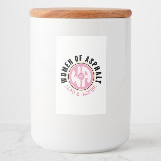 アスファルト食品と飲料の女性 フードラベル (正面)