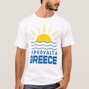 アスプロバルタ ギリシャ 太陽と海 メンズ 白 Tシャツ