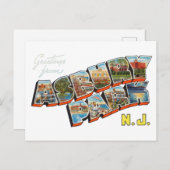 アスベリーパークニュージャージーからの挨拶 ポストカード (正面/裏面)