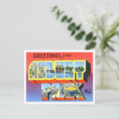 アスベリーパークニュージャージーヴィンテージビッグ ポストカード (スタンド正面)