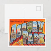 アスベリーパークニュージャージーヴィンテージビッグ ポストカード (正面/裏面)