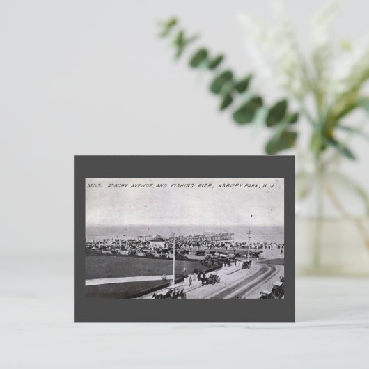 アスベリーパークニュージャージー1910ヴィンテージ ポストカード (スタンド正面)