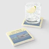 アスベリーパークNJヴィンテージスタイルカラーパーティードリンク ストーンコースター (横)