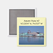 アスベリーパークNJヴィンテージスタイルカラーパーティードリンク マグネット (正面/裏面)