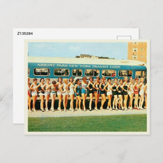 アスベリーパークNJ、美しいページェントヴィンテージ ポストカード (正面/裏面)