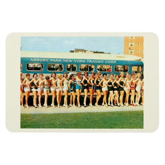 アスベリーパークNJ、美しいページェントヴィンテージ マグネット (横)