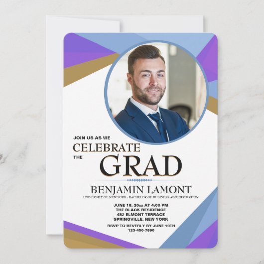 アスペクトモダンフォト卒業招待状 招待状 (正面)