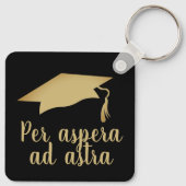 アスペラアドアストララテン引用文ゴールデン卒業 キーホルダー (裏面)