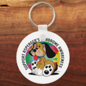 アスペルガー症候群犬 キーホルダー (正面)