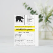 アスペルガー緊急カード ポストカード (スタンド正面)