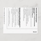 アスペルガー緊急カード ポストカード (裏面)