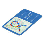 アスペルガー障害認識度リボンエンジェルマグネット マグネット (左側)