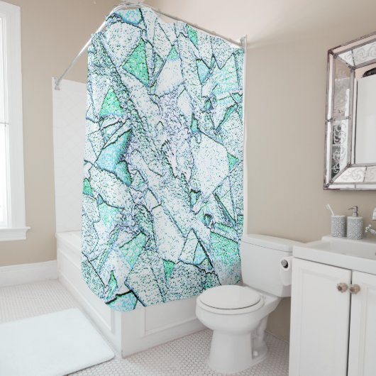 アスペルコモローチャ、ナムミストデシアノe menta シャワーカーテン (インサイチュ)