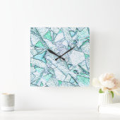 アスペルコモローチャ、ナムミストデシアノe menta スクエア壁時計 (ホーム)