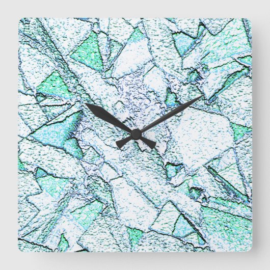 アスペルコモローチャ、ナムミストデシアノe menta スクエア壁時計 (正面)