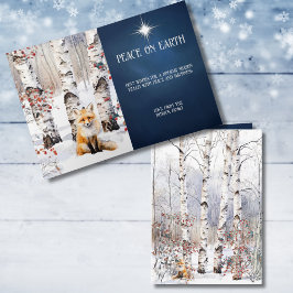 アスペンと赤いキツネのクリスマスカード シーズンカード