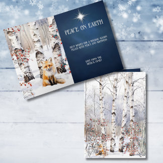 アスペンと赤いキツネのクリスマスカード シーズンカード