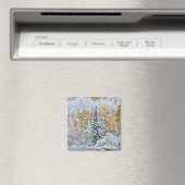 アスペンの紅葉とキーブラー峠の雪景色 マグネット (インサイチュ (食洗機))