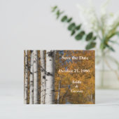 アスペンアレーの秋 オレンジ色の結婚式のポストカード 案内ポストカード (スタンド正面)