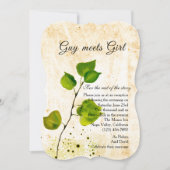 アスペンリーフ カジュアル レセプション ご招待 招待状 (正面)