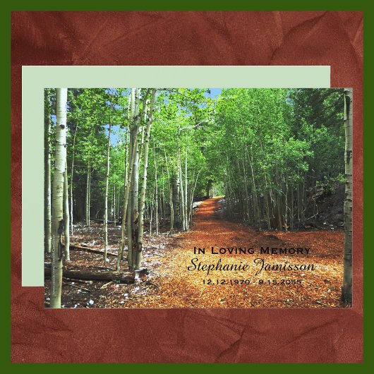 アスペン樹林のライフパス お祝い 招待状