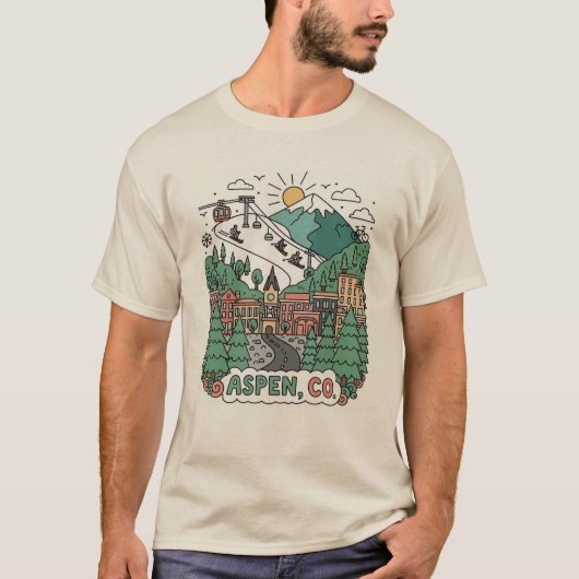 アスペン コロラド 旅行 Tシャツ (正面)