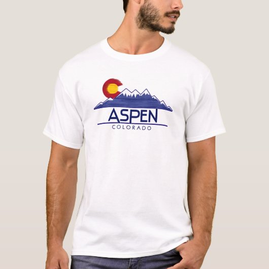 アスペン コロラド 木 山 Tシャツ (正面)