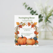 アスペン ツリー 感謝祭のディナーへの招待 招待状 (スタンド正面)