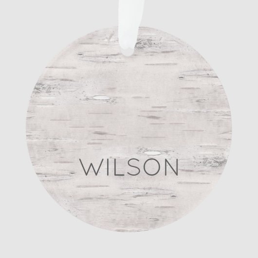 アスペン 自然の樺の木 NAME 場所 年 屋外 オーナメント (正面)