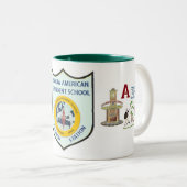 アスマラのアメリカの学校のコップ ツートーンマグカップ (正面右)